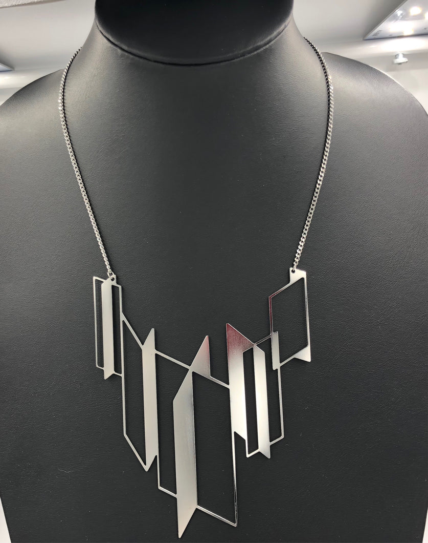 #1 statement necklace steel