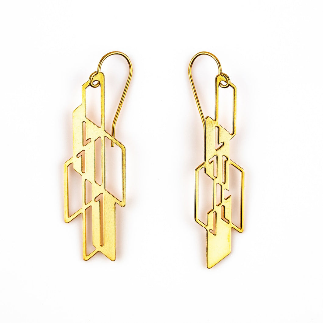 #13 earrings gold